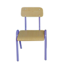 Cadeira de madeira compensada de kindergarden com perna de metal